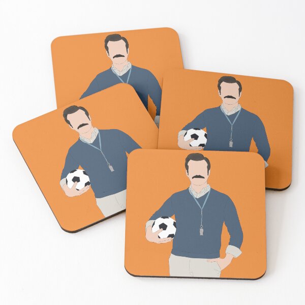 Artikelvorschau, Coach Lasso Fan Art Portrait Illustration entworfen und verkauft von Still Silhouette.