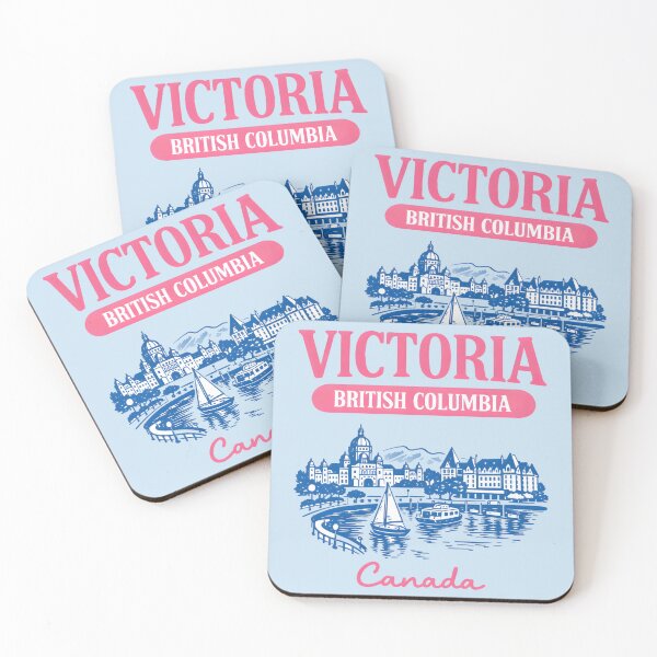 Item preview, Victoria BC British Columbia Canada Pastel Skyline Landscape  designed and sold by HowToCanadian.