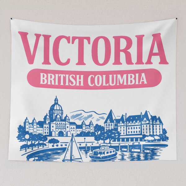 Item preview, Victoria BC British Columbia Canada Pastel Skyline Landscape  designed and sold by HowToCanadian.