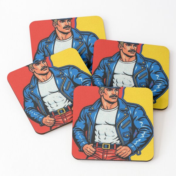 Item preview, Gay Leather Daddy Biker Go Hard Or Go Home Tom of Finland Tribute Pop Art Pride Graphic Design designed and sold by ItsAKinkThing.