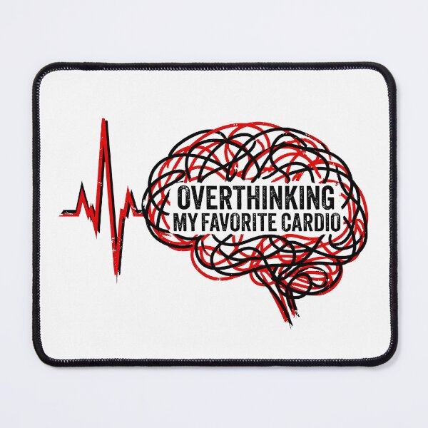 Item preview, Funny Overthinking My Favorite Cardio Brain Design designed and sold by GrafTeesLab.