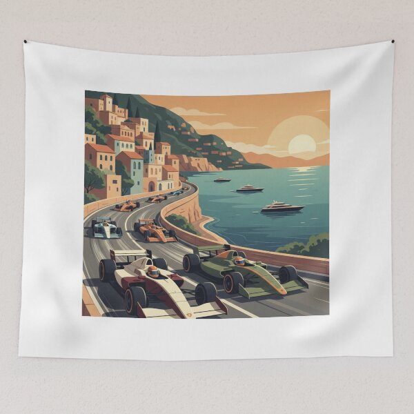 Item preview, Monaco Race Illustration designed and sold by ArtQueen777.