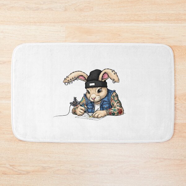 Item preview, Hipster Tattooist Rabbit designed and sold by tricorea.