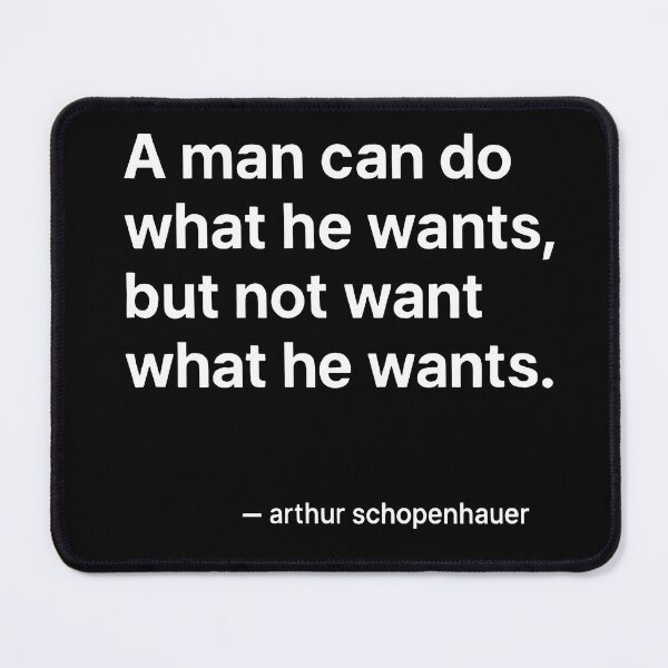 Item preview, Freedom and Will – Schopenhauer Philosophy (White Font) designed and sold by TshirtsLabs.
