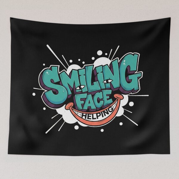 Item preview, Smiling Face Urban Graffiti Tee  designed and sold by LineLoo.