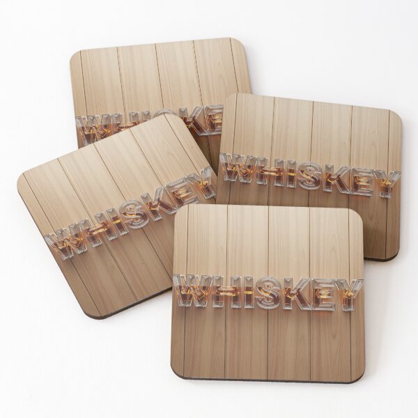 Item preview, Whiskey sign on the wooden panel square designed and sold by stereonut.