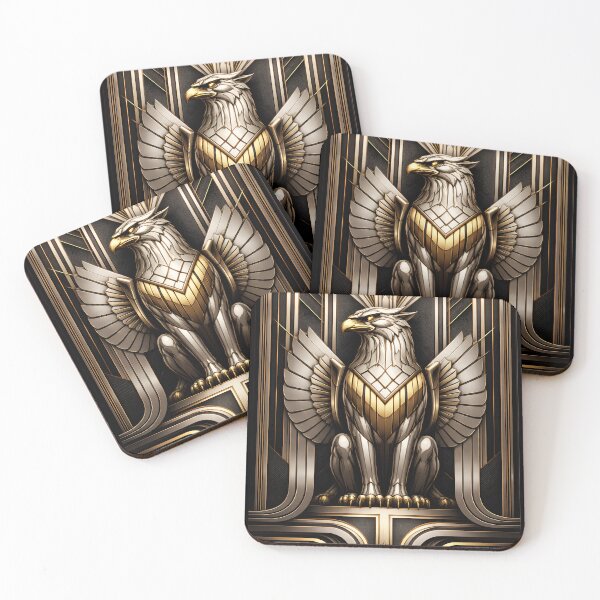 Item preview, Art Deco Architectural Griffin Emblem designed and sold by BloomVera.