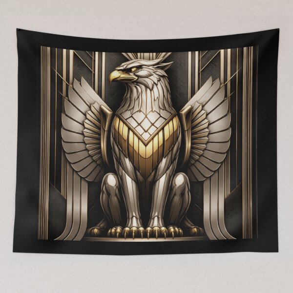 Item preview, Art Deco Architectural Griffin Emblem designed and sold by BloomVera.