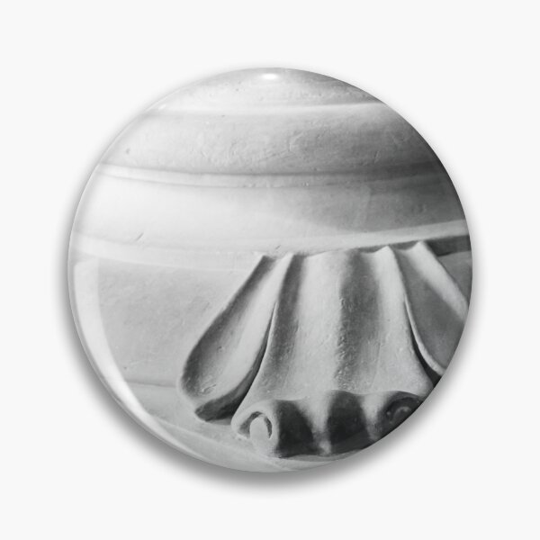 Item preview, Classical Architectural Column Base Detail in Monochrome with Ornate Draped Motif designed and sold by Nmallia.