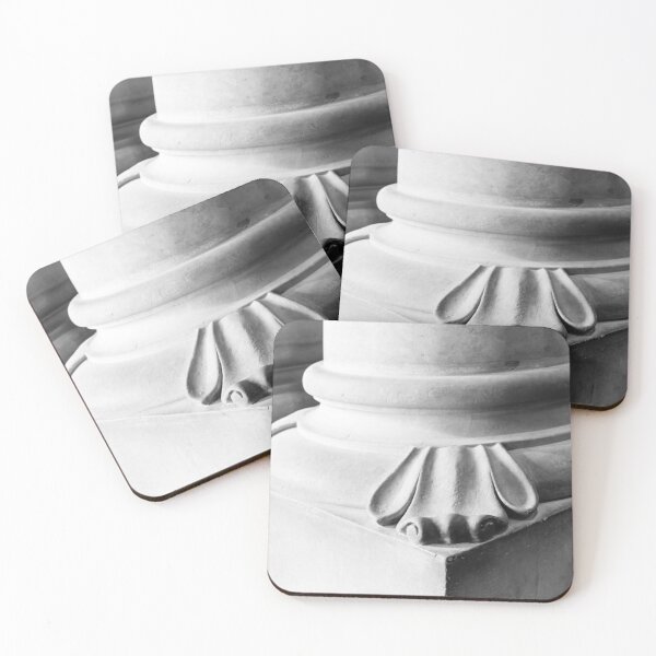 Item preview, Classical Architectural Column Base Detail in Monochrome with Ornate Draped Motif designed and sold by Nmallia.