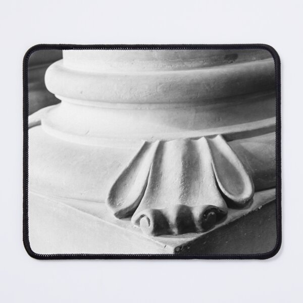 Item preview, Classical Architectural Column Base Detail in Monochrome with Ornate Draped Motif designed and sold by Nmallia.