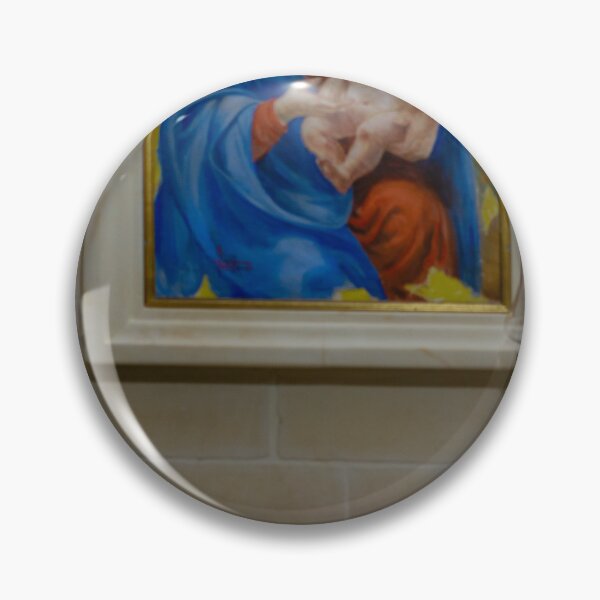 Item preview, Religious Artwork of Mary With Child Jesus Above Open Bible on Altar in Chapel Setting designed and sold by Nmallia.