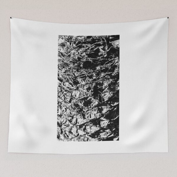 Item preview, Close-Up Black And White Tree Bark Texture With Knotted, Weathered Wood Details designed and sold by Nmallia.