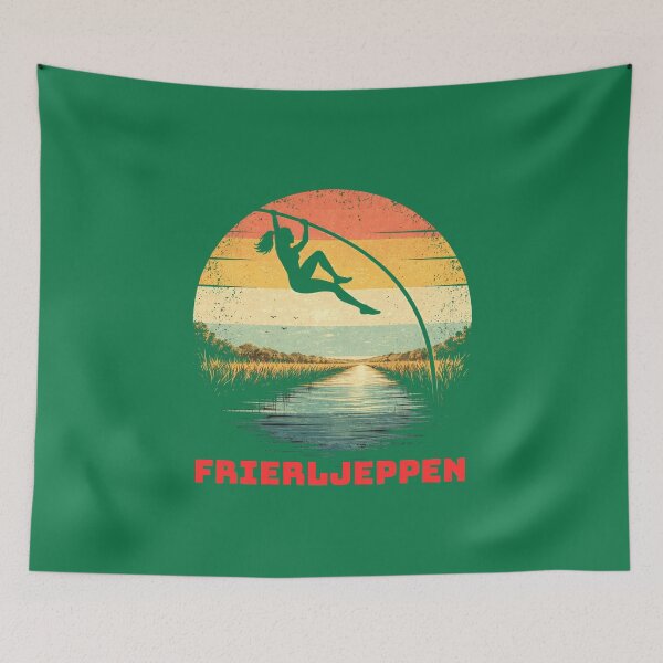 Item preview, Fierljeppen Jump Sport water Happy Funny Long Jump With a Pole Gifts Shirt designed and sold by MalwasBasket.