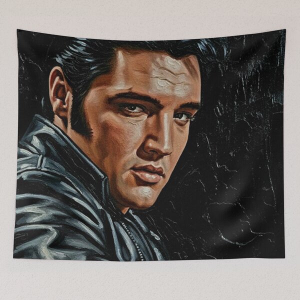 Item preview, The King’s Soul: Iconic Leather & Acoustic Guitar Art designed and sold by Art's Diner.