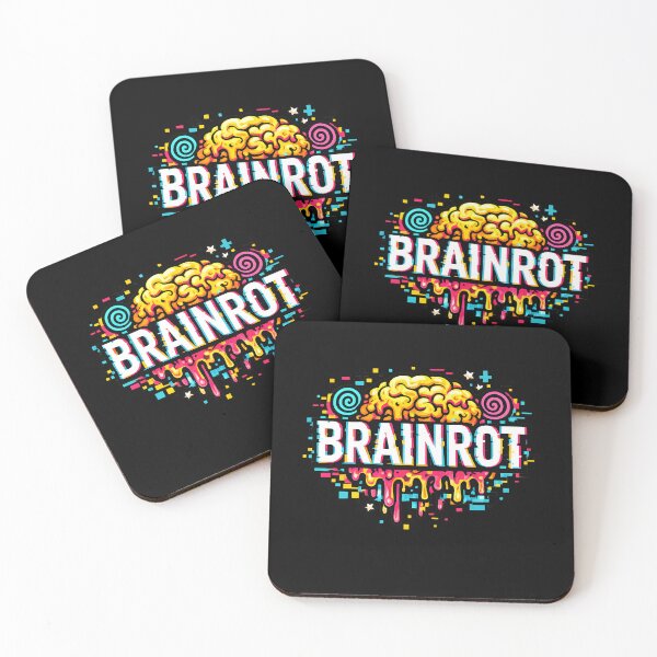 Item preview, Brainrot Neon Glitch Aesthetic – Viral Meme Art Graphic Design designed and sold by ArcadiaSilence.