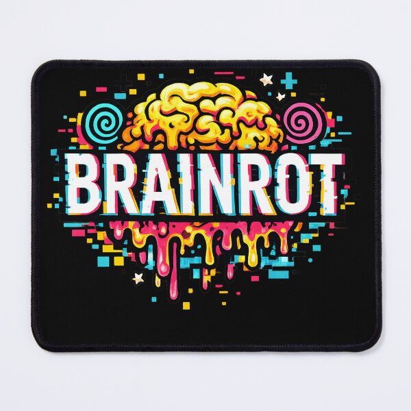 Item preview, Brainrot Neon Glitch Aesthetic – Viral Meme Art Graphic Design designed and sold by ArcadiaSilence.