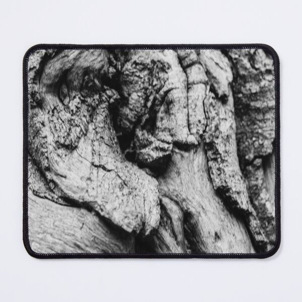 Item preview, Close-Up Black And White Tree Bark Texture With Knotted, Weathered Wood Details designed and sold by Nmallia.