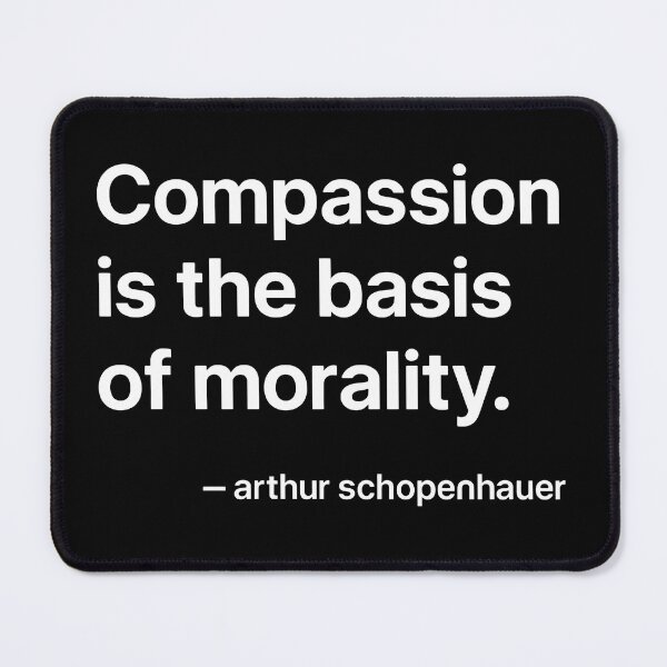 Item preview, Compassion and Morality – Schopenhauer (Black Font) designed and sold by TshirtsLabs.