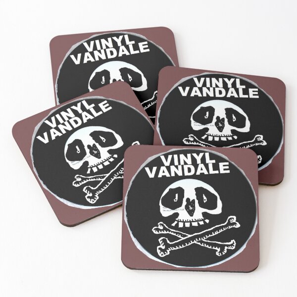 Item preview, VINYL VANDALE with skull and bones designed and sold by ZoffArt-Shop.