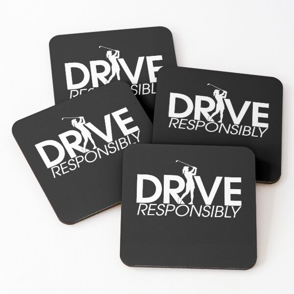 Item preview, Funny Golf Drive Responsibly T-Shirt - Woman Golfer Silhouette Pun Tee designed and sold by SaltCreatives.