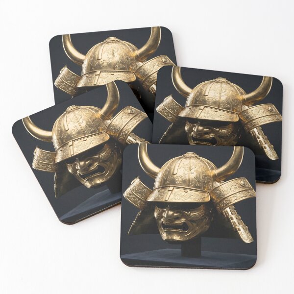 Item preview, Golden Shogun - Samurai Helmet & War Mask designed and sold by Neon Nature Studio.