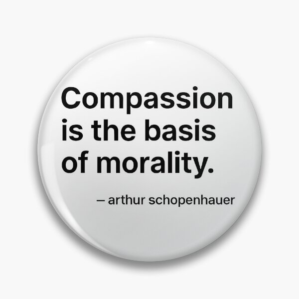 Item preview, Compassion and Morality – Schopenhauer (Black Font) designed and sold by TshirtsLabs.