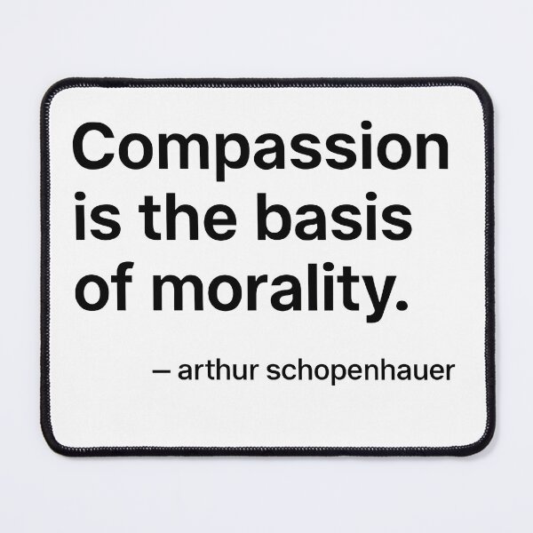 Item preview, Compassion and Morality – Schopenhauer (Black Font) designed and sold by TshirtsLabs.