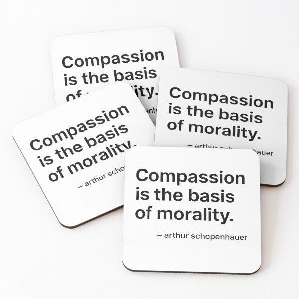Item preview, Compassion and Morality – Schopenhauer (Black Font) designed and sold by TshirtsLabs.
