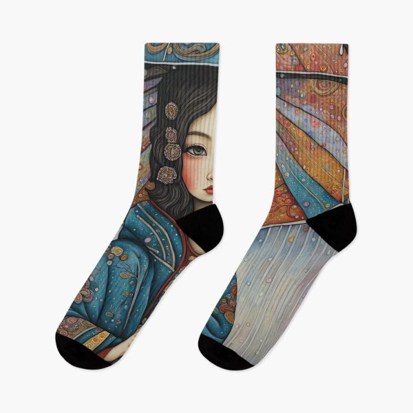 Item preview, Angel with wings holding an umbrella protecting a Geisha from the rain designed and sold by Colin Bentham.