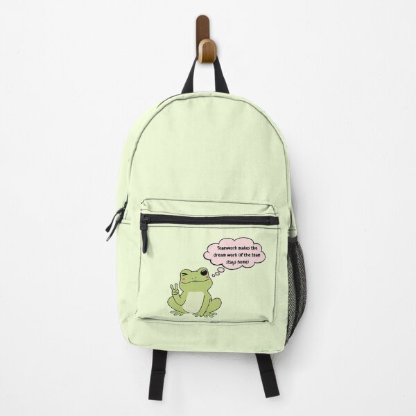 Item preview, Tea work is a dream work (if the team stays home) funny frog sticker designed and sold by Lynxaria.