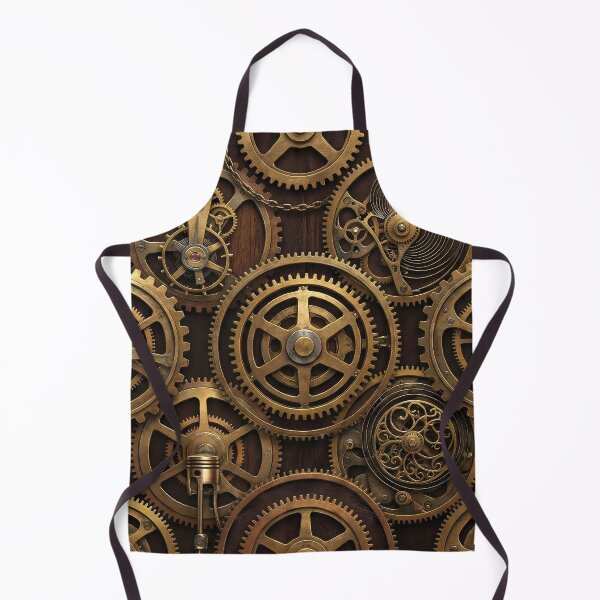 Item preview, Clockwork Infinite - Steampunk Gears Pattern designed and sold by Neon Nature Studio.