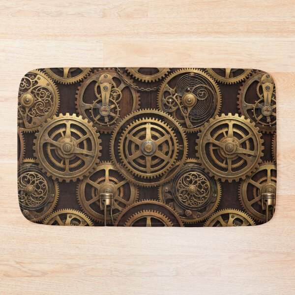 Item preview, Clockwork Infinite - Steampunk Gears Pattern designed and sold by Neon Nature Studio.