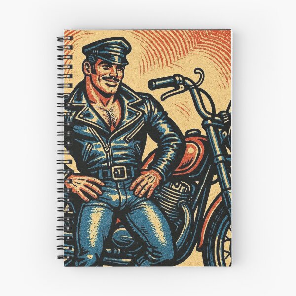 Item preview, Retro Gay Leather Daddy Biker Tom of Finland Tribute Berlin Pride Graphic Design designed and sold by ItsAKinkThing.