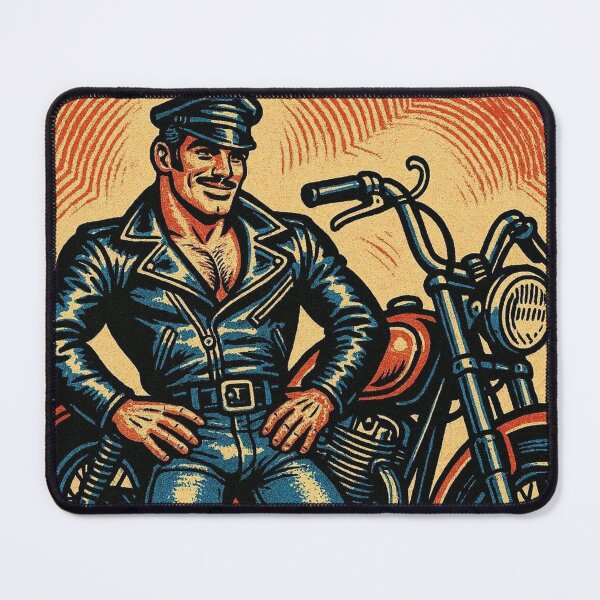 Item preview, Retro Gay Leather Daddy Biker Tom of Finland Tribute Berlin Pride Graphic Design designed and sold by ItsAKinkThing.
