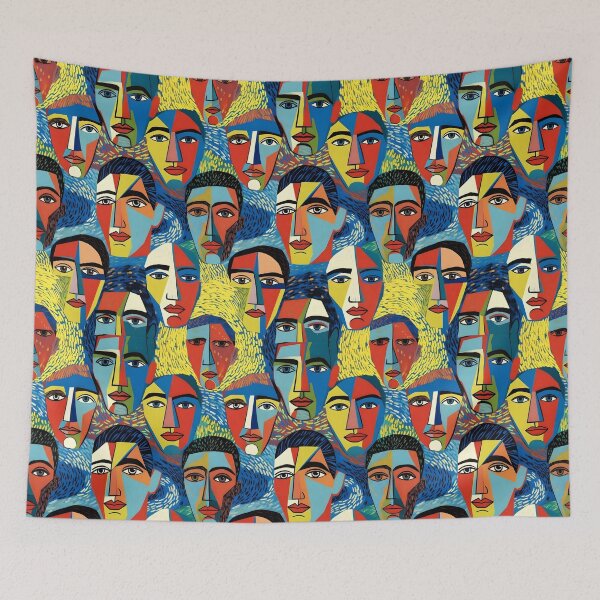 Item preview, Vibrant Cubist Portraits Collection designed and sold by HommyOfficial.