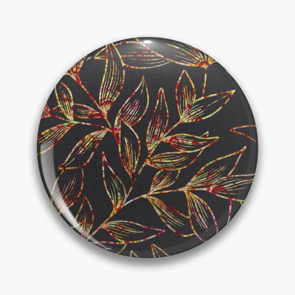 Item preview, Luxury colorful leaves pattern (black) designed and sold by shellyhabsari.