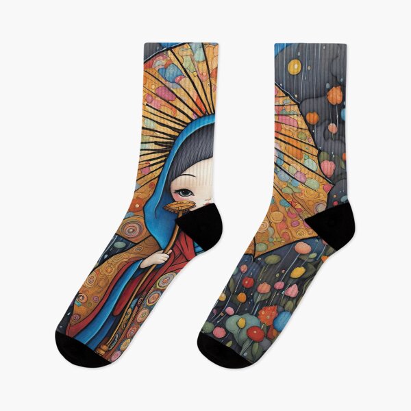 Item preview, Angel with wings holding an umbrella protecting a Geisha from the rain designed and sold by Colin Bentham.