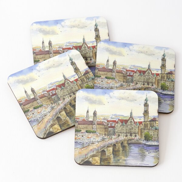 Item preview, Dresden view. Watercolor painting. Germany designed and sold by Colibri77.