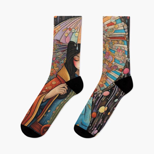 Item preview, Angel with wings holding an umbrella protecting a Geisha from the rain designed and sold by Colin Bentham.