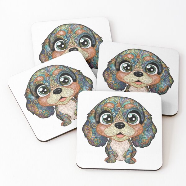 Item preview, Colorful and Fun Cavalier King Charles Spaniel designed and sold by PaintedbyCarol.