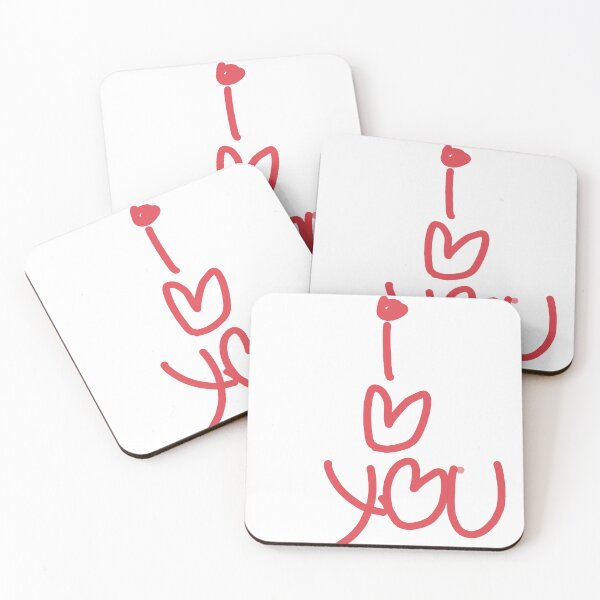Item preview, Aesthetic Red I Heart You - Messy Doodle Text designed and sold by YoThinIT.