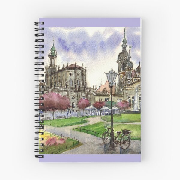 Item preview, Dresden view in spring. Watercolor painting. Germany designed and sold by Colibri77.