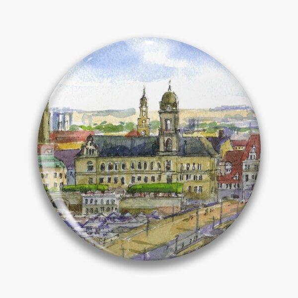Item preview, Copy of Dresden view in spring. Watercolor painting. Germany designed and sold by Colibri77.