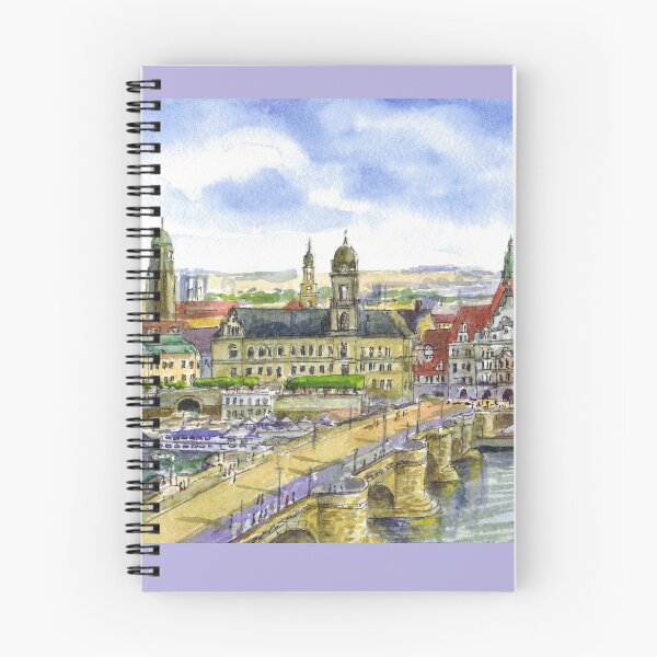 Item preview, Copy of Dresden view in spring. Watercolor painting. Germany designed and sold by Colibri77.