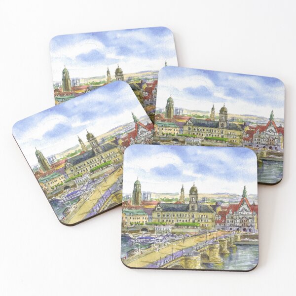 Item preview, Copy of Dresden view in spring. Watercolor painting. Germany designed and sold by Colibri77.
