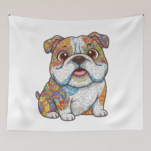 Item preview, Colorful and Fun English Bulldog designed and sold by PaintedbyCarol.