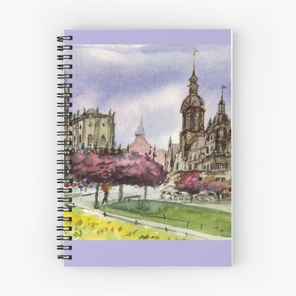 Item preview, Dresden view in spring. Watercolor painting. Germany designed and sold by Colibri77.