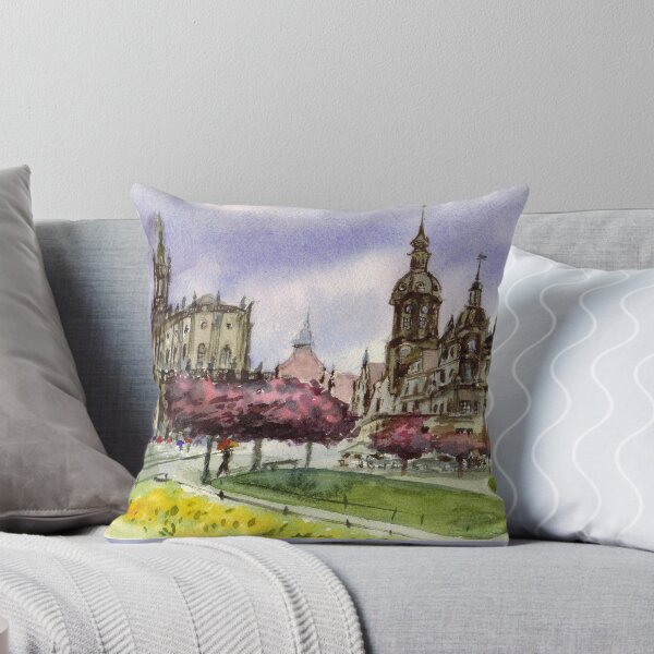 Item preview, Dresden view in spring. Watercolor painting. Germany designed and sold by Colibri77.