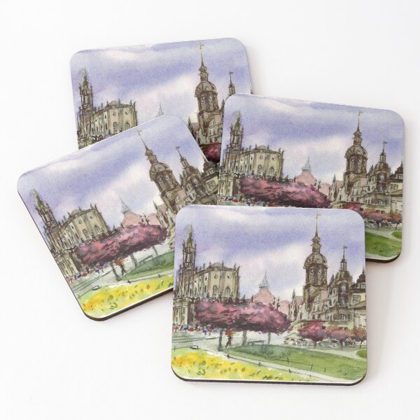 Item preview, Dresden view in spring. Watercolor painting. Germany designed and sold by Colibri77.